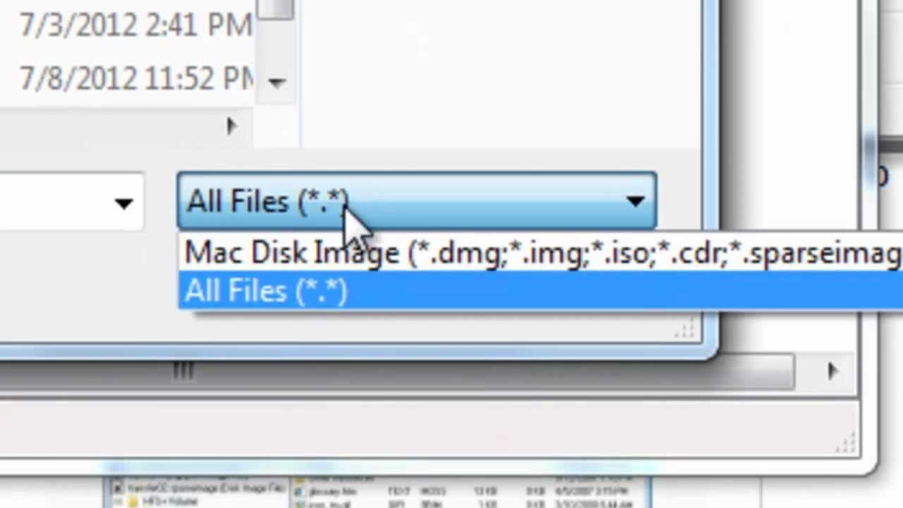 burn dmg file windows